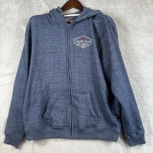 Ragwear Mens Large Full Zip Hoodie Cape May NJ  Blue Heather Casual Jersey Shore